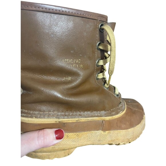 Vtg Sorel Youth Sz 6 Arctic Pac Kaufman Canada Brown Snow Duck Boots - Picture 7 of 10